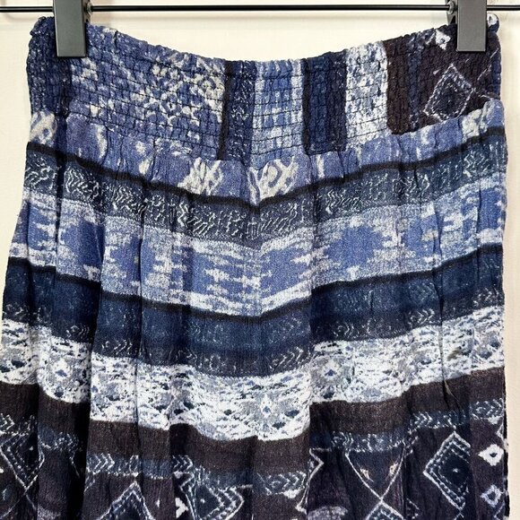 Ecote Blue Pasadena Boho Wide Leg Flare Pants - Size: XS - Picture 6 of 8